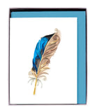 Quilled Feather Note Card Box Set