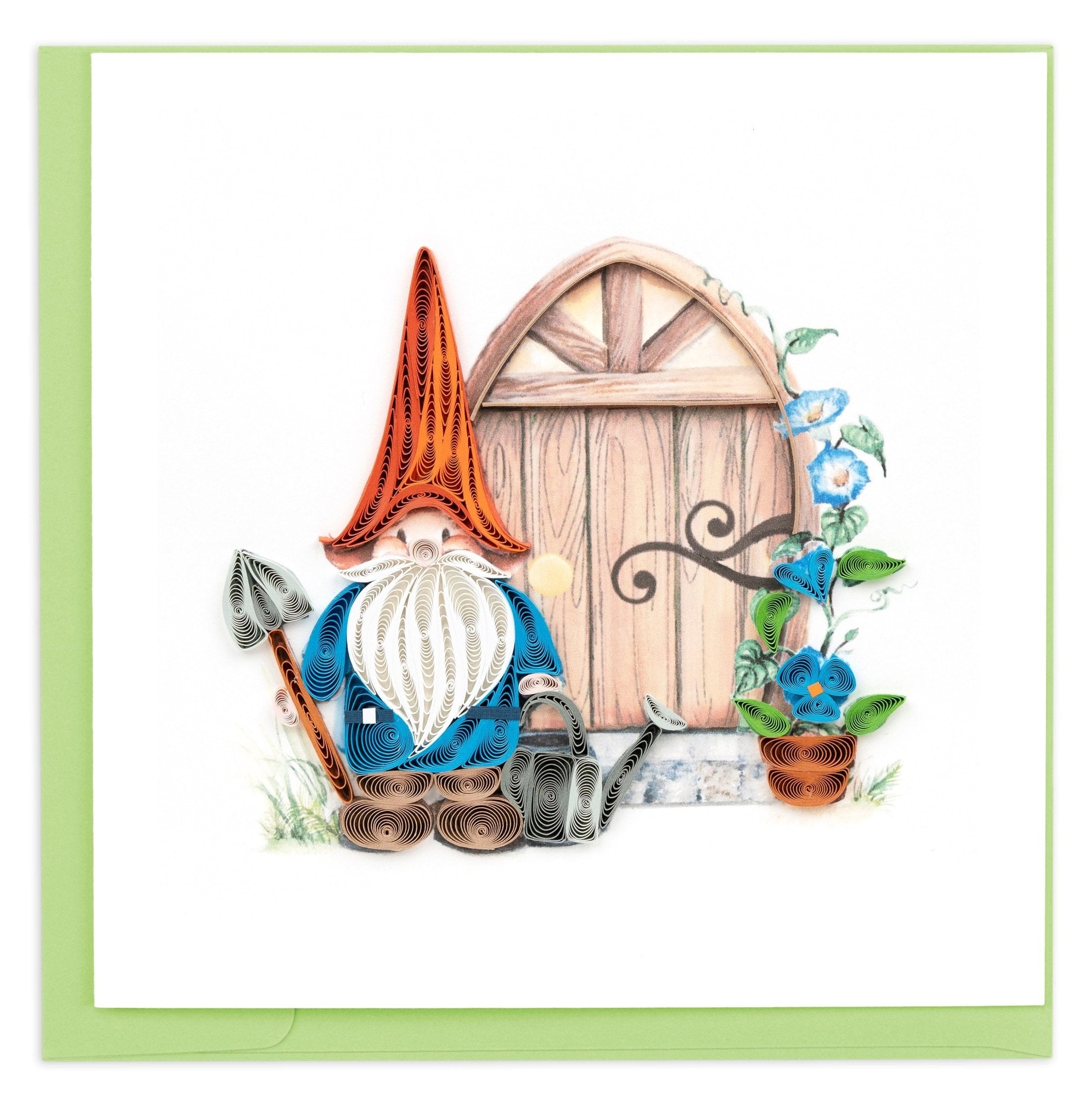 Quilled Garden Gnome Greeting Card - Quilling Card - Greeting Card