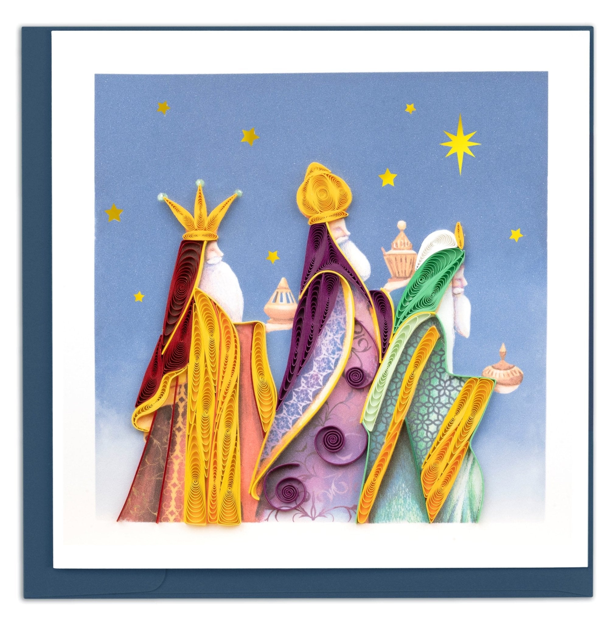 Quilled Three Wise Men Greeting Card - Quilling Card - Greeting Card