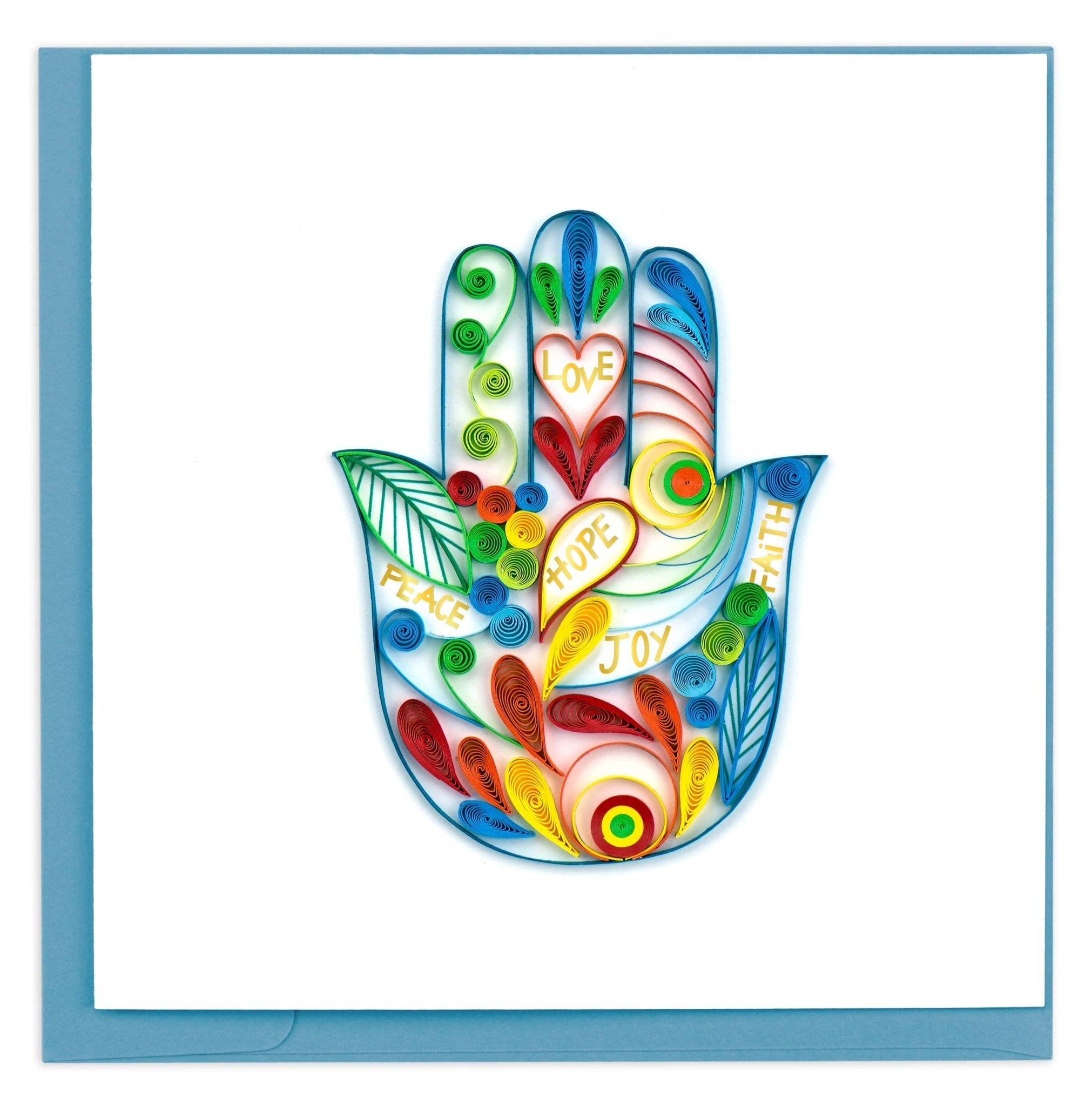 Quilled Hamsa Hand Greeting Card - Quilling Card - Greeting Card