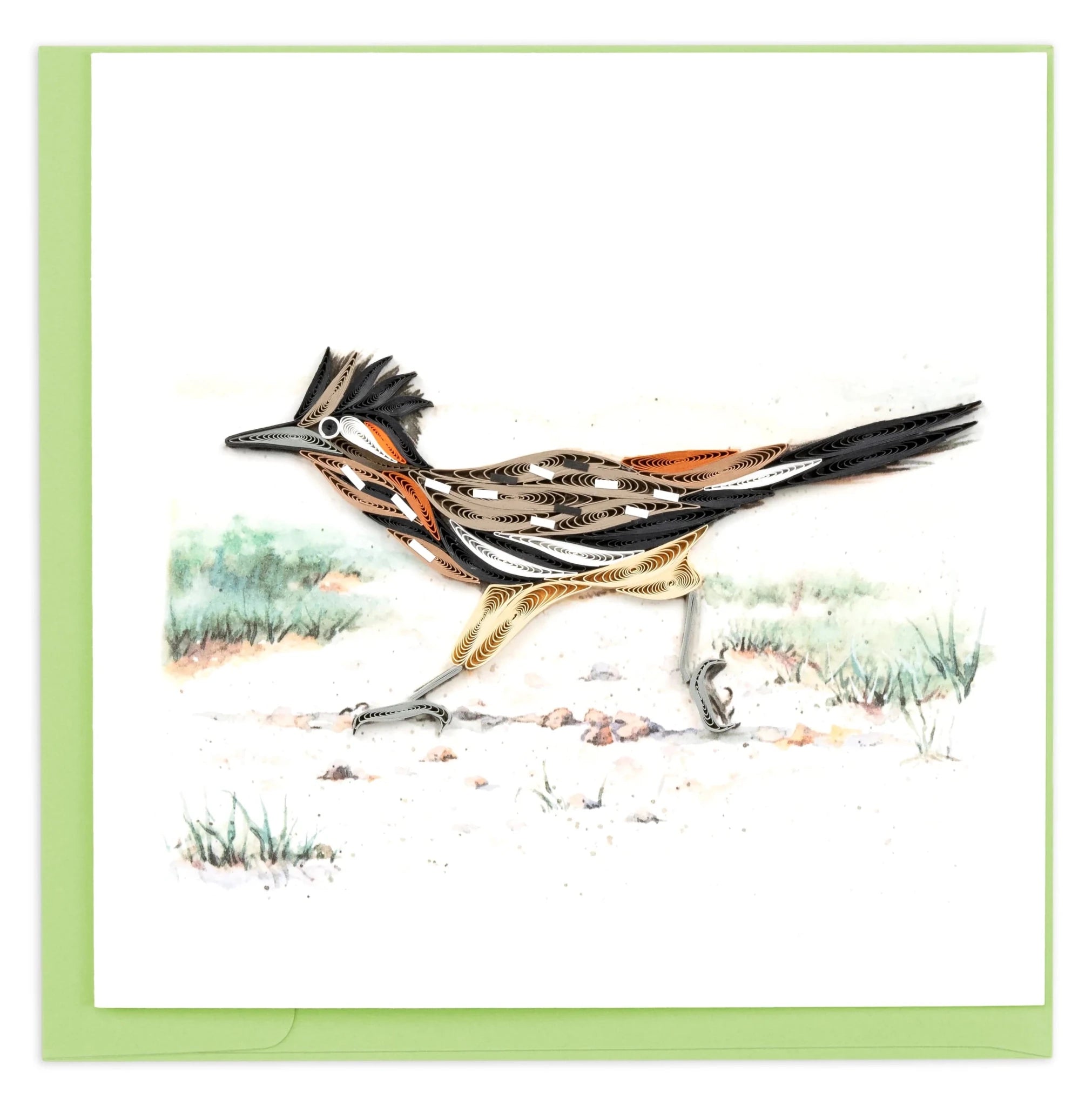 Quilled Roadrunner Greeting Card - Quilling Card - Greeting Card