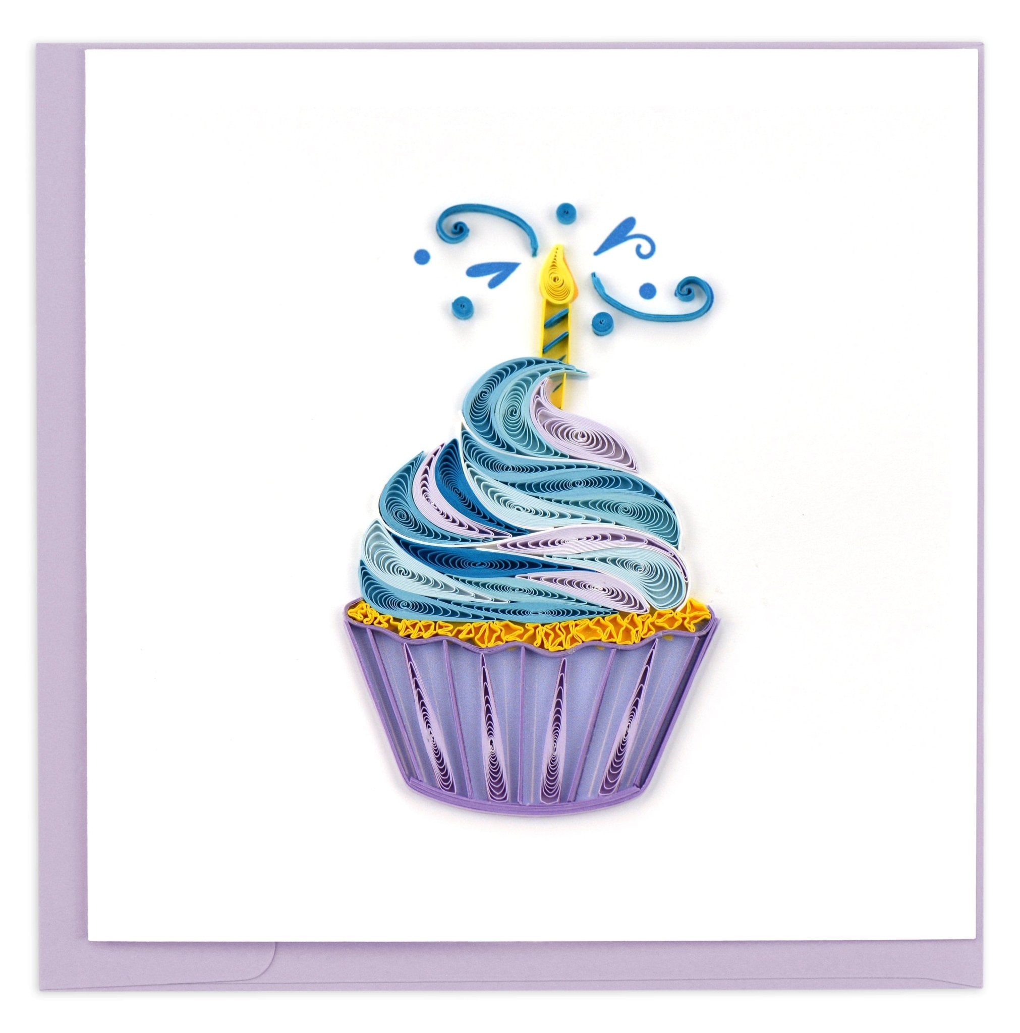 Quilled Cupcake & Candle Birthday Card - Quilling Card - Greeting Card