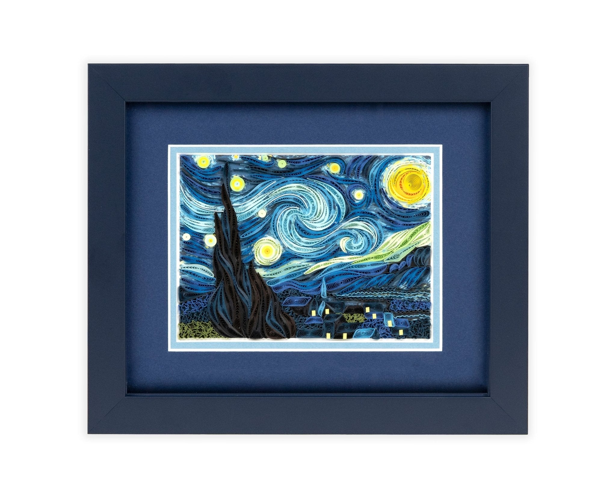 Framed Artist Series - Quilled Starry Night, Van Gogh - Quilling Card - Artist Series