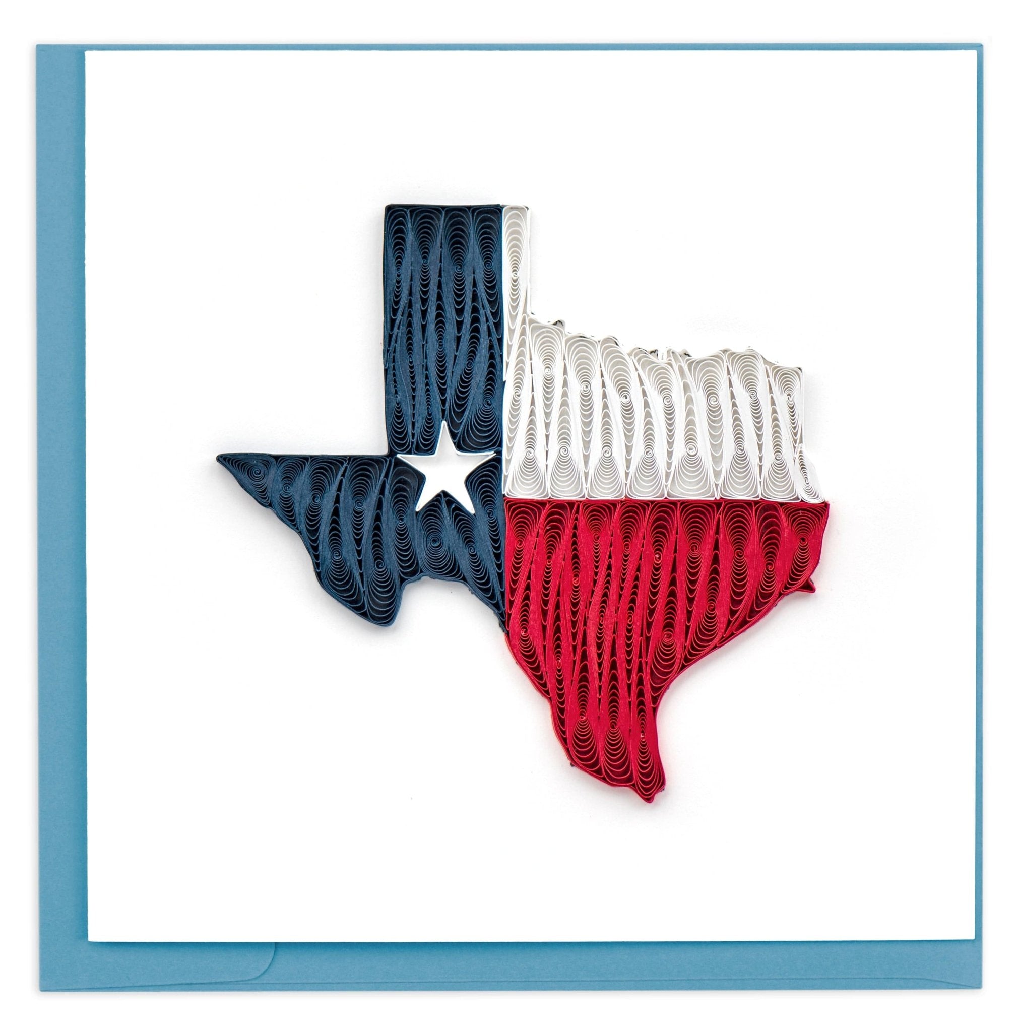 Quilled Texas State Flag Greeting Card - Quilling Card - Greeting Card
