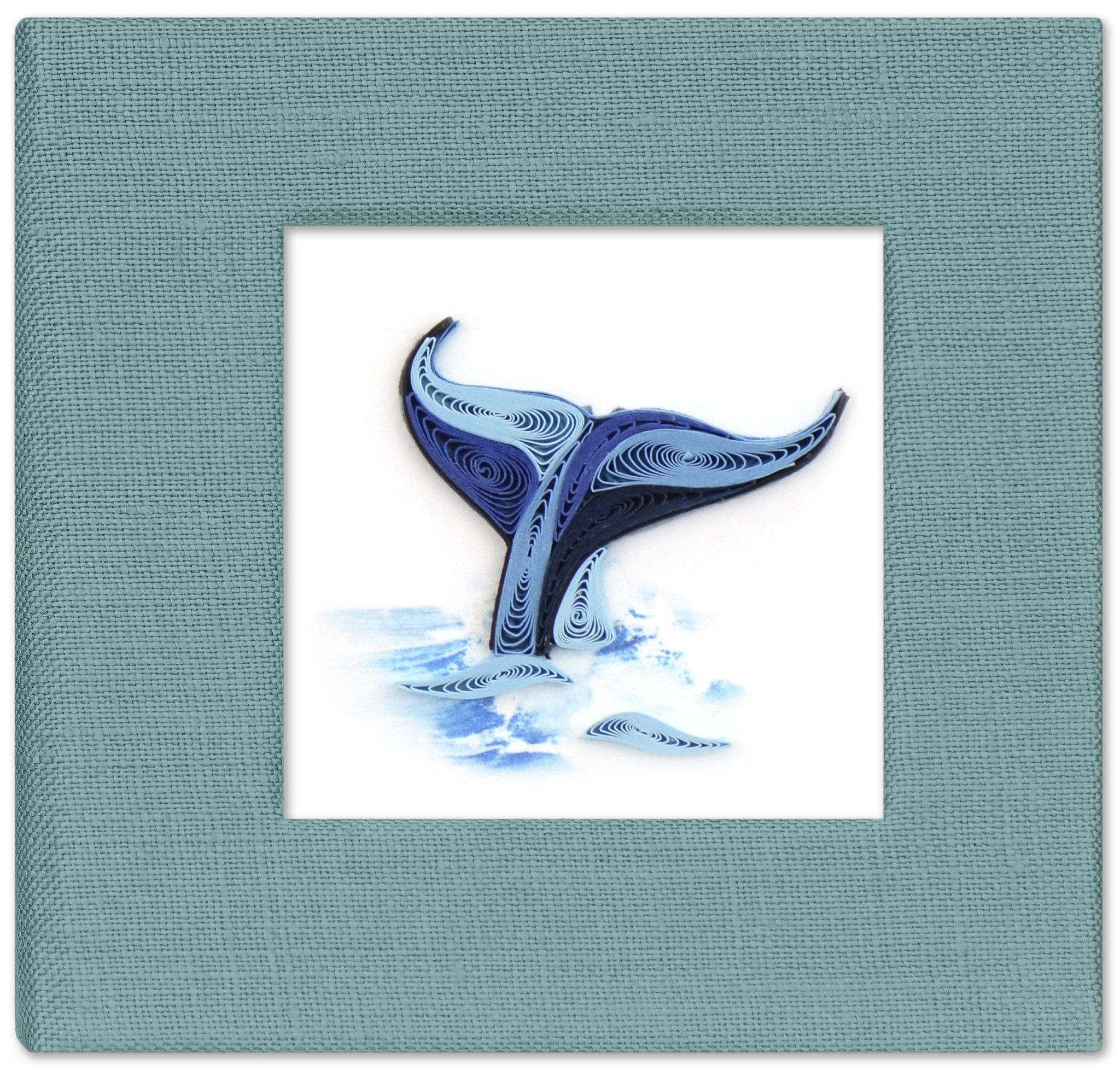 Quilled Whale Tail Sticky Note Pad Cover - Quilling Card - Sticky Note Cover