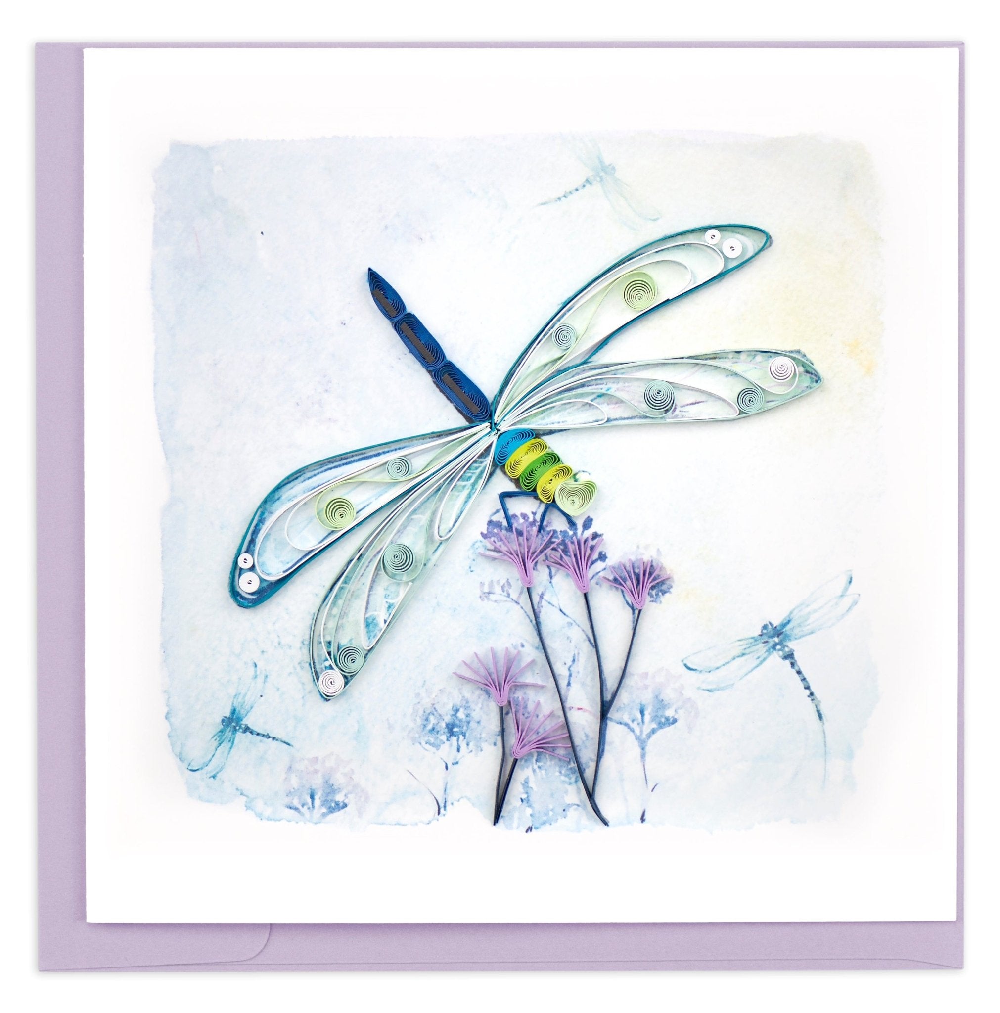 Quilled Emperor Dragonfly Greeting Card - Quilling Card - Greeting Card