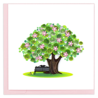 Quilled Spring Tree Greeting Card - Quilling Card - Greeting Card