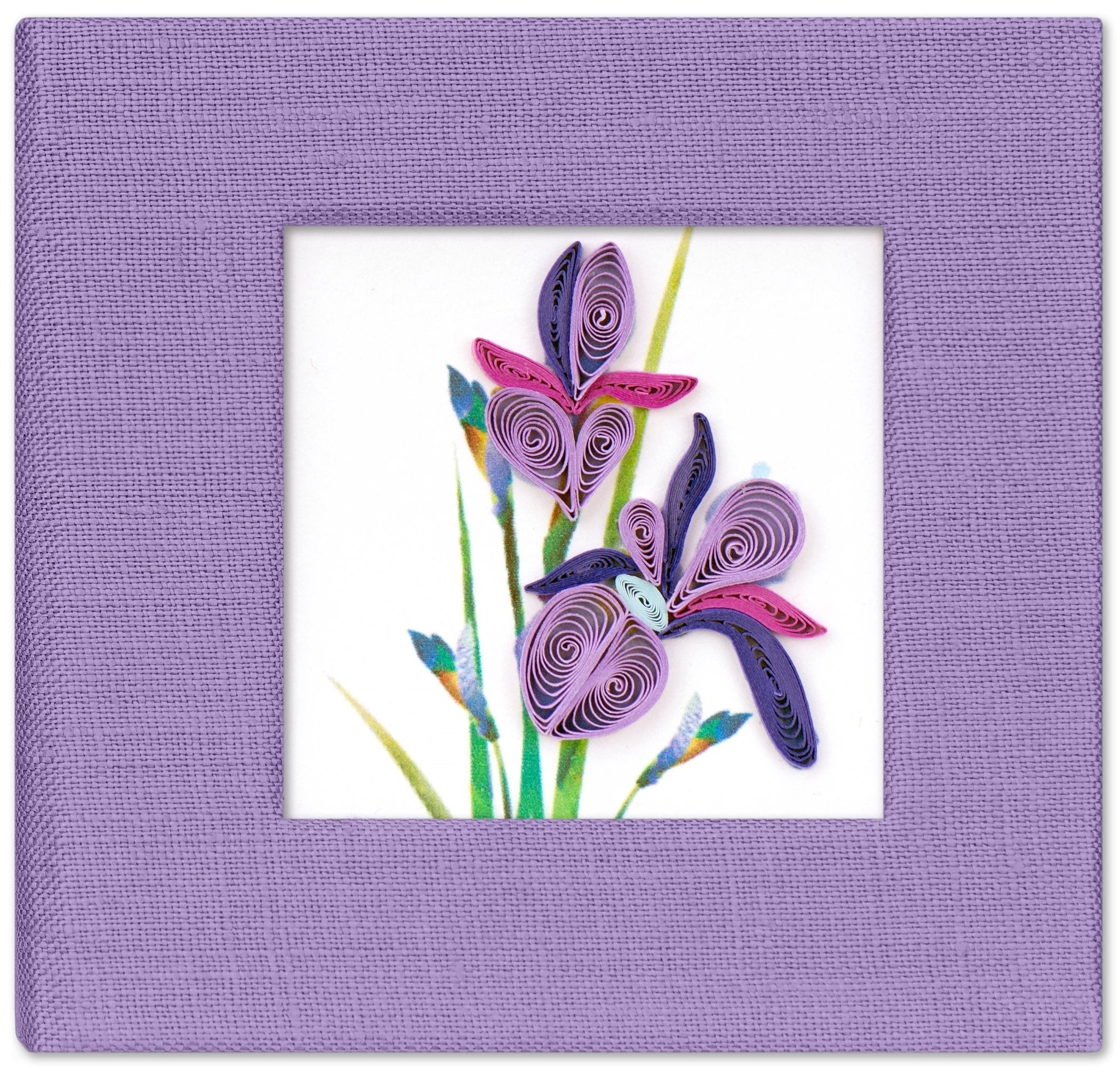 Quilled Iris Sticky Note Pad Cover - Quilling Card - Sticky Note Cover