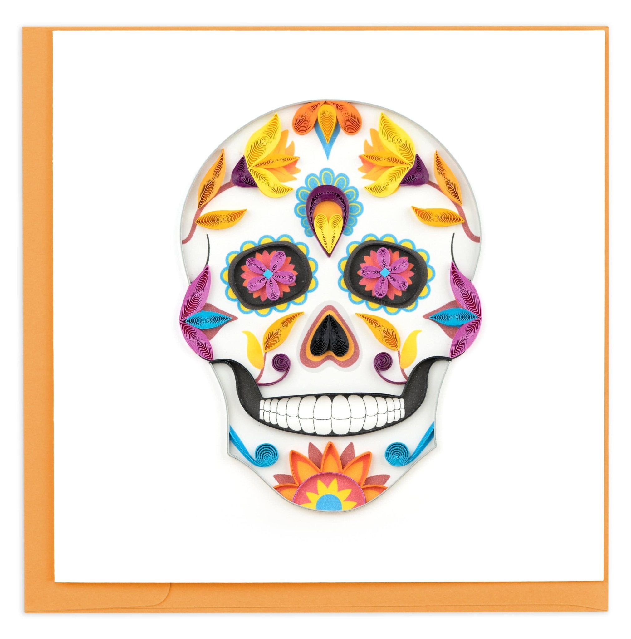 Quilled Sugar Skull Greeting Card - Quilling Card - Greeting Card