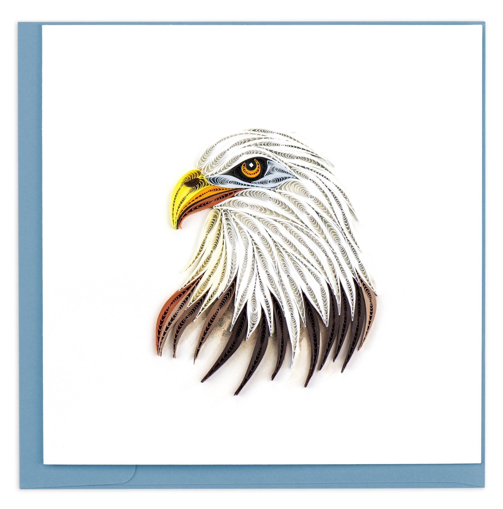 Quilled Bald Eagle Greeting Card - Quilling Card - Greeting Card