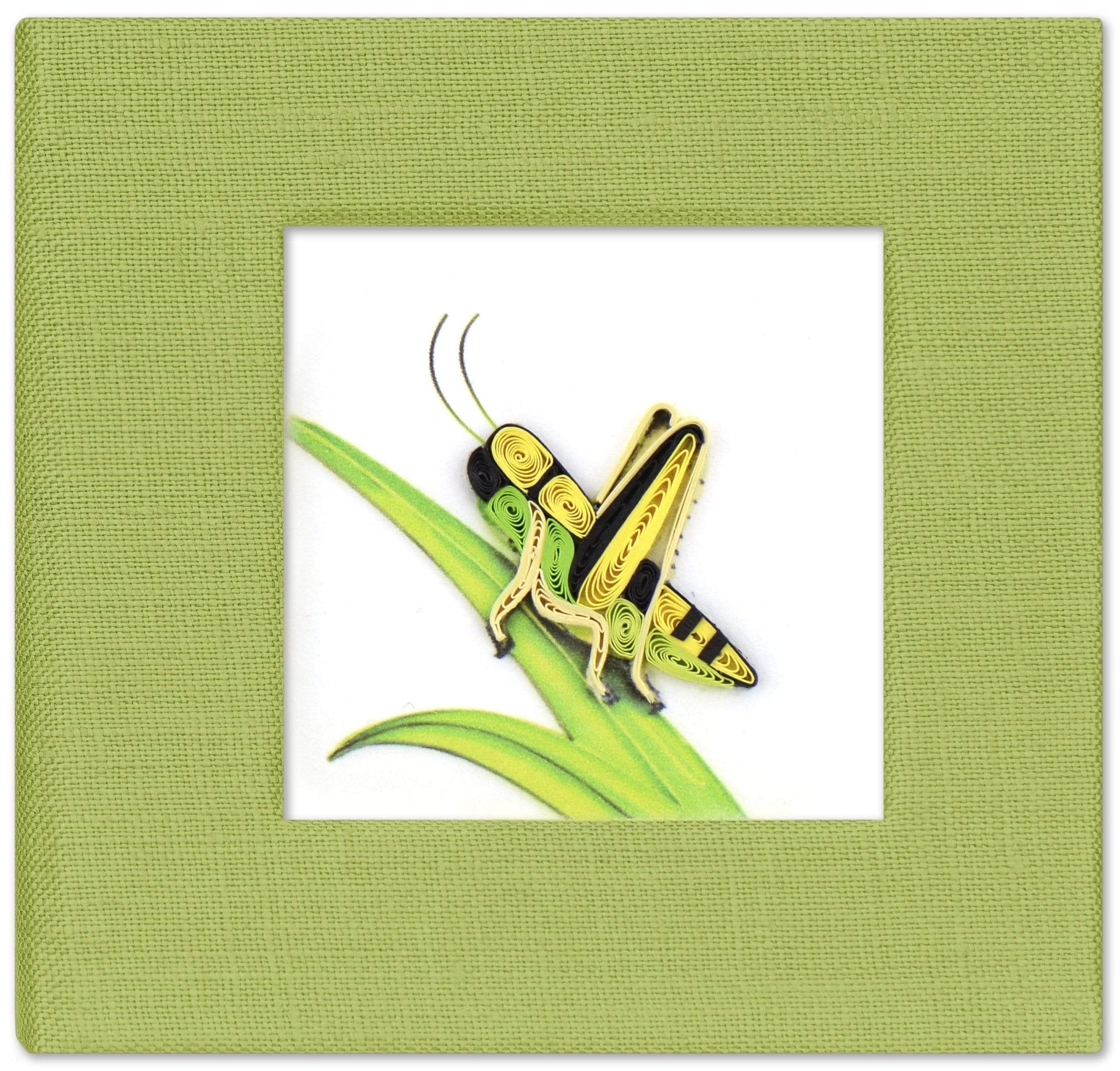 Quilled Grasshopper Sticky Note Pad Cover - Quilling Card - Sticky Note Cover