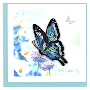 Quilled Sympathy Butterfly Greeting Card - Quilling Card - Greeting Card