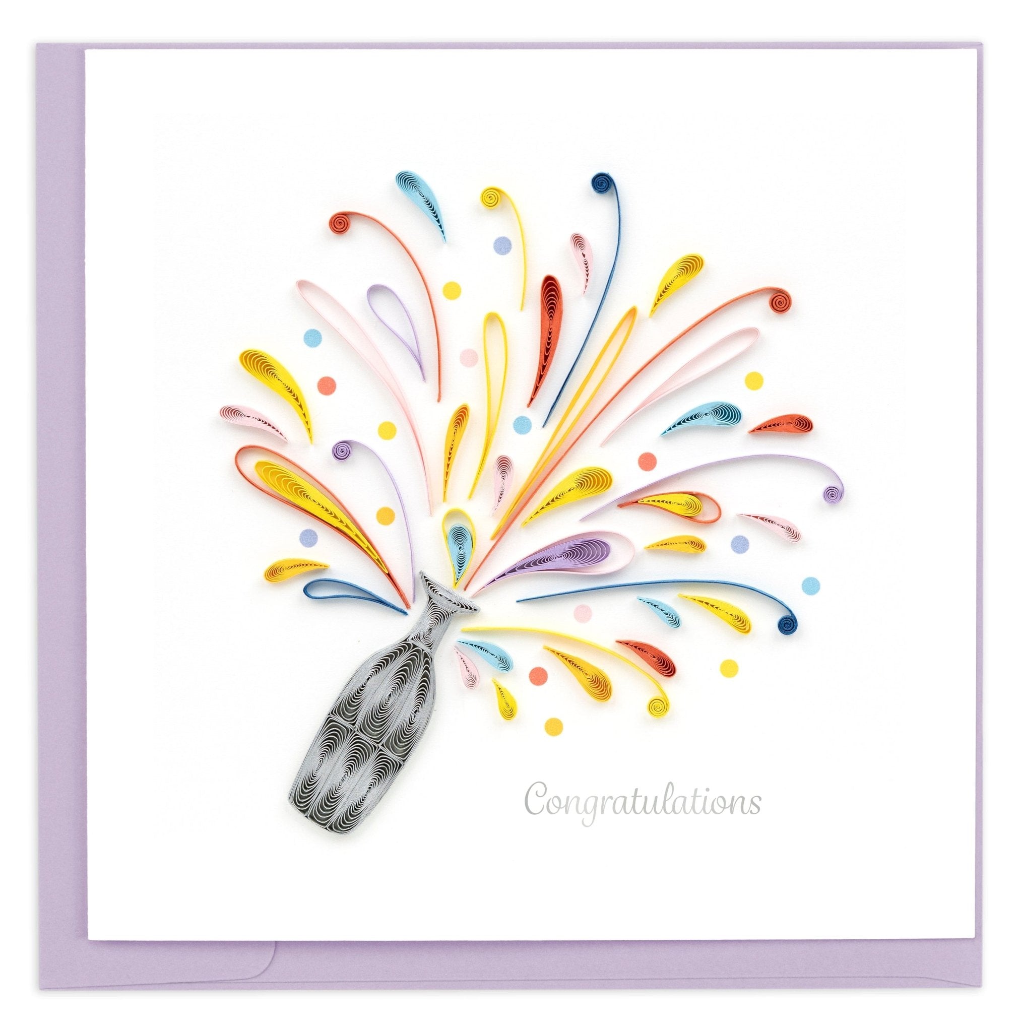 Quilled Celebration Congrats Greeting Card - Quilling Card - Greeting Card