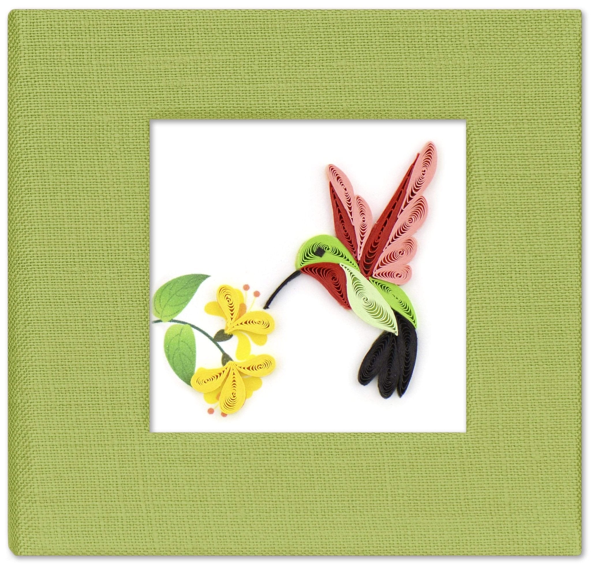 Quilled Hummingbird Sticky Note Pad Cover - Quilling Card - Sticky Note Cover