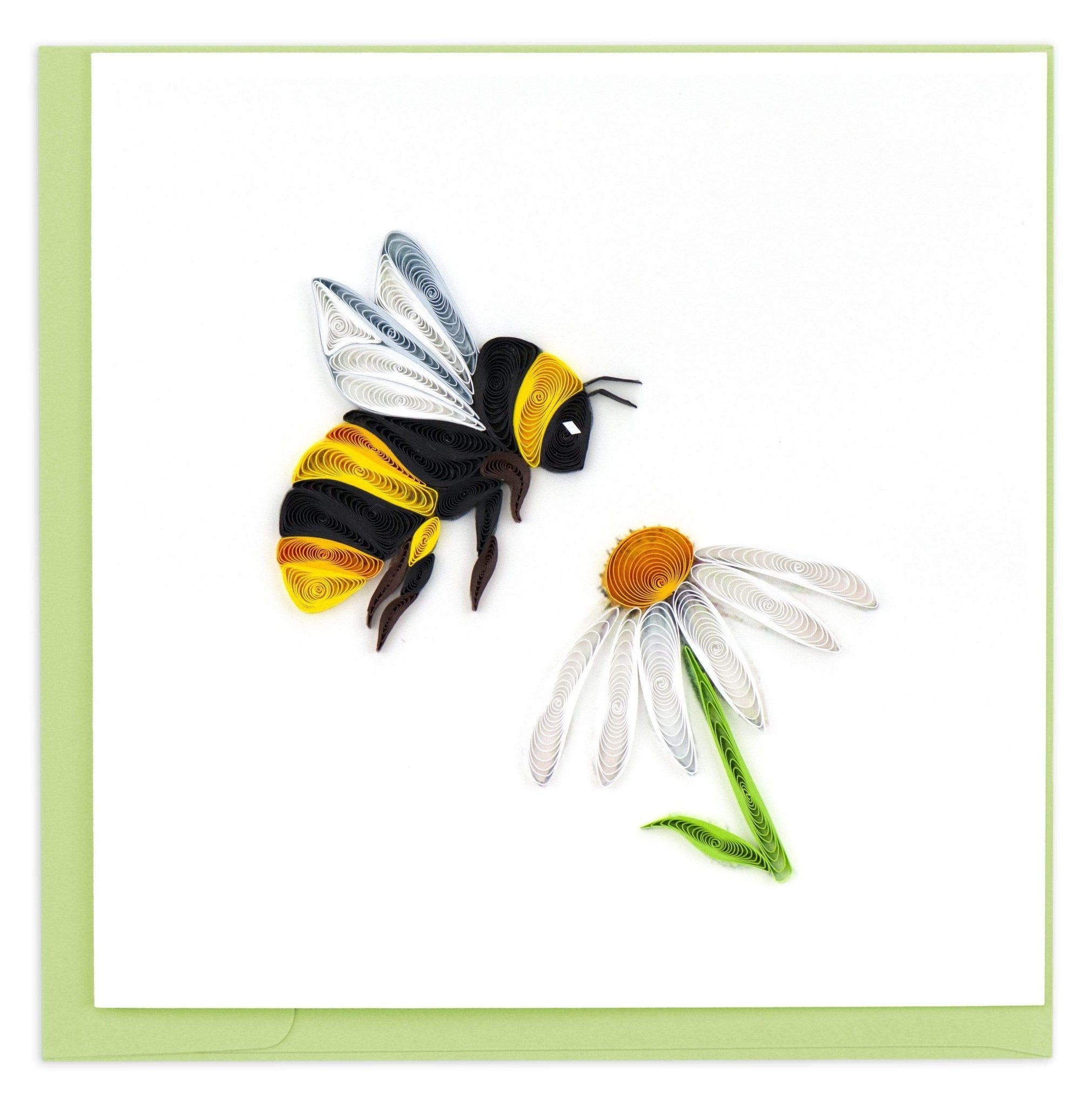Quilled Bumble Bee Greeting Card - Quilling Card - Greeting Card
