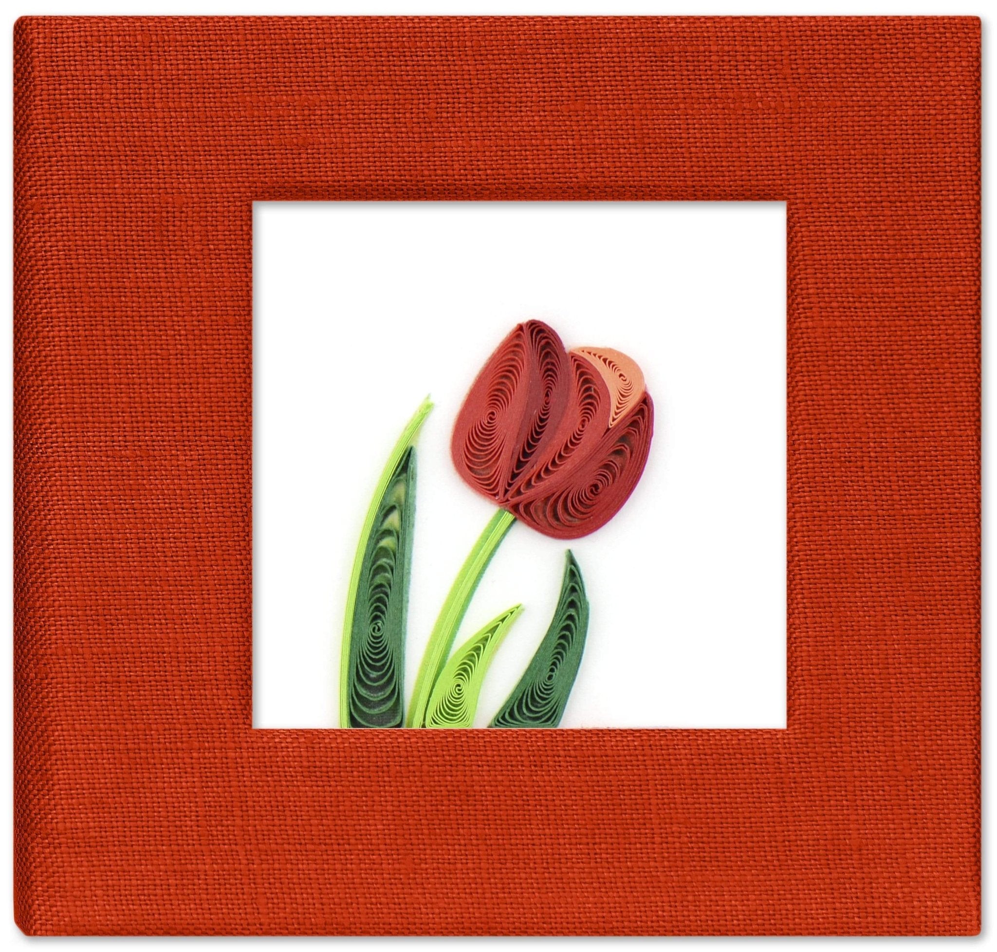 Quilled Red Tulip Sticky Note Pad Cover - Quilling Card - Sticky Note Cover
