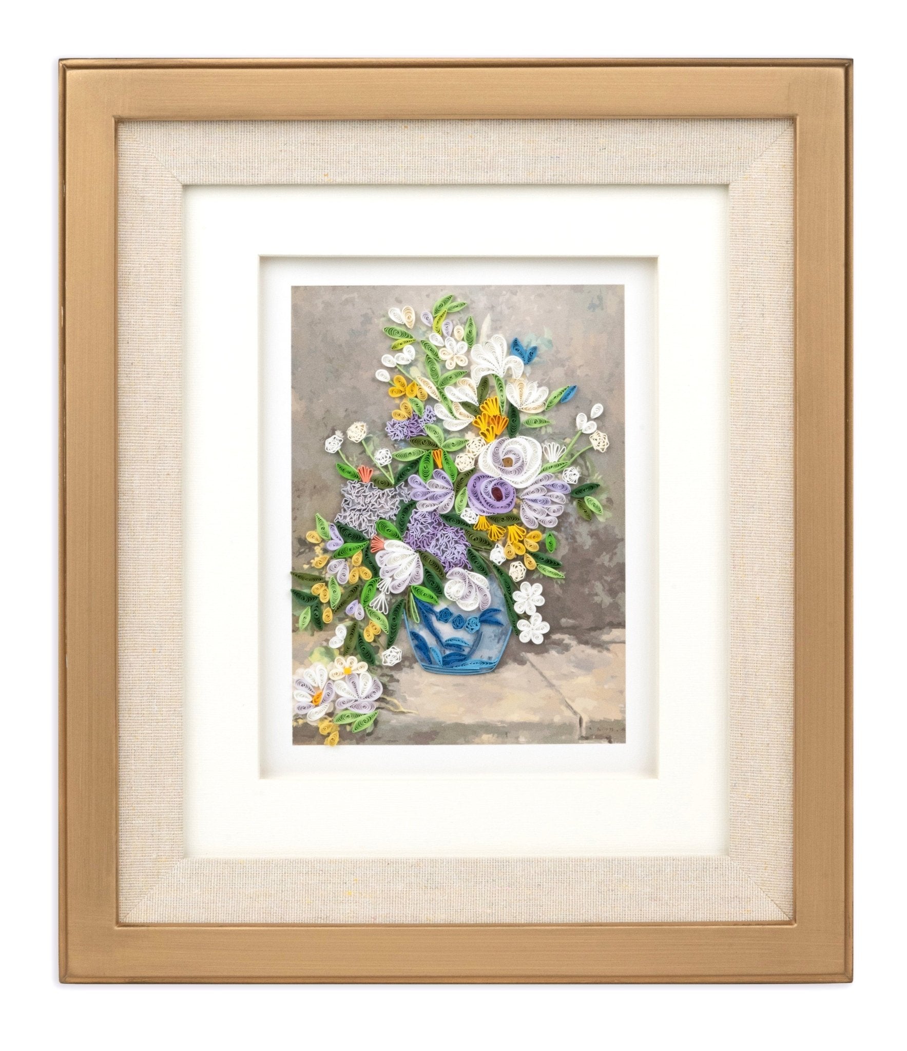 Artist Series Frame | Gold - Rectangle (7x5.5in) - Quilling Card - Frame