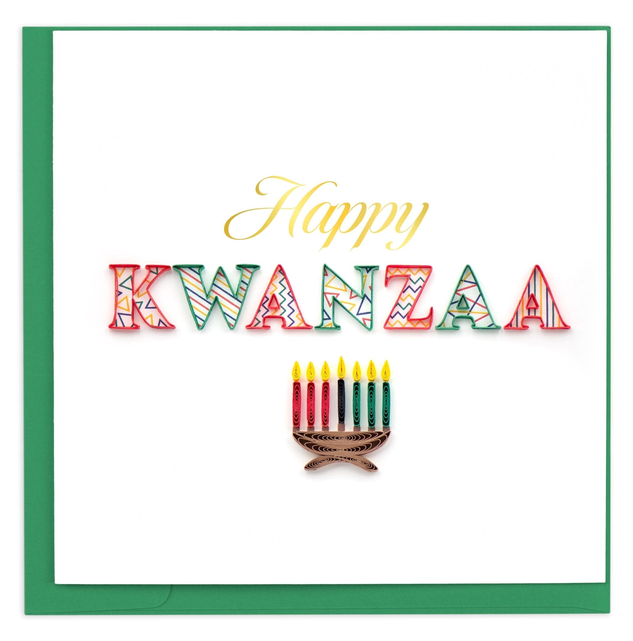 Quilled Happy Kwanzaa Card - Quilling Card - Greeting Card
