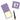 Quilled Iris Sticky Note Pad Cover - Quilling Card - Sticky Note Cover