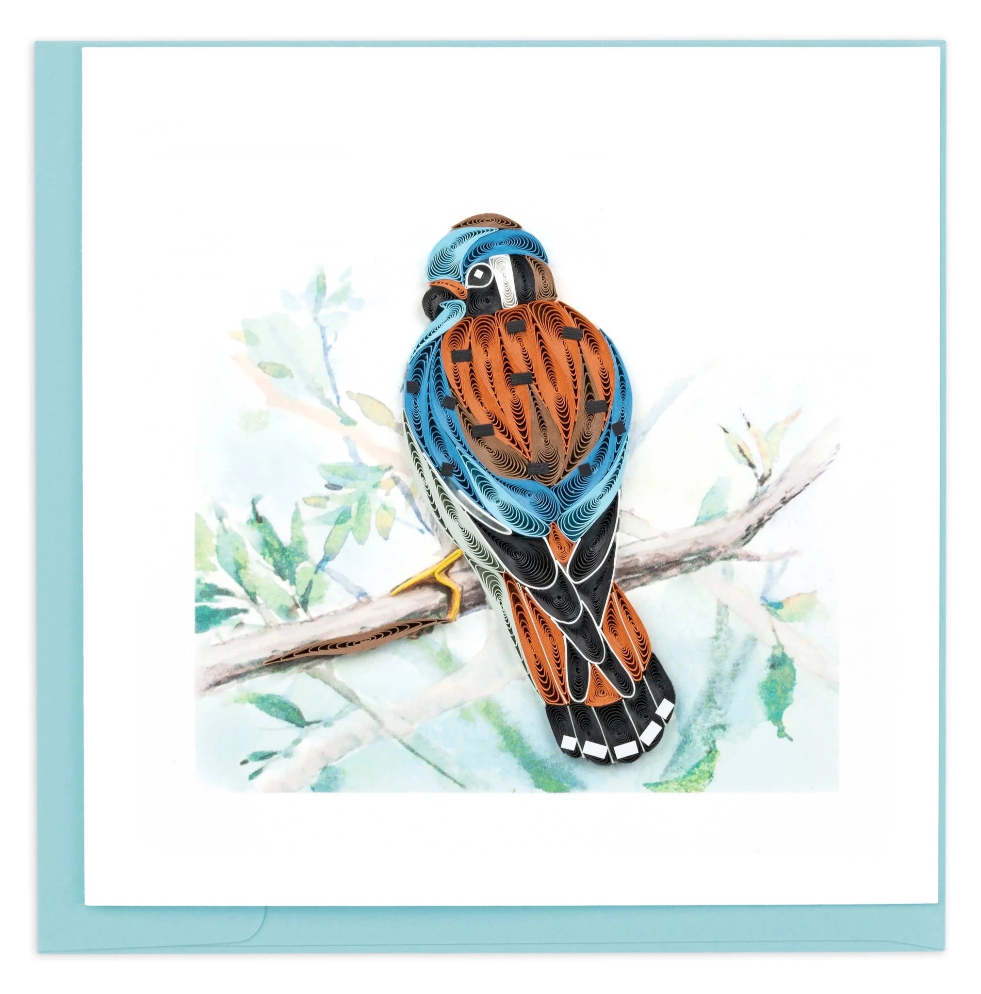 Quilled American Kestrel Greeting Card - Quilling Card - Greeting Card