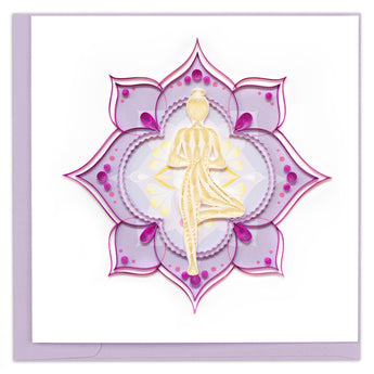 Quilled Yoga Tree Pose Greeting Card - Quilling Card - Greeting Card