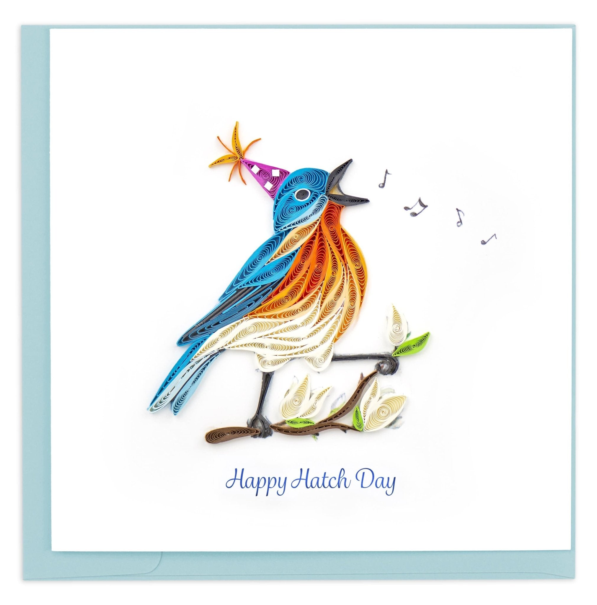 Quilled Happy Hatch Day Birthday Card - Quilling Card - Greeting Card