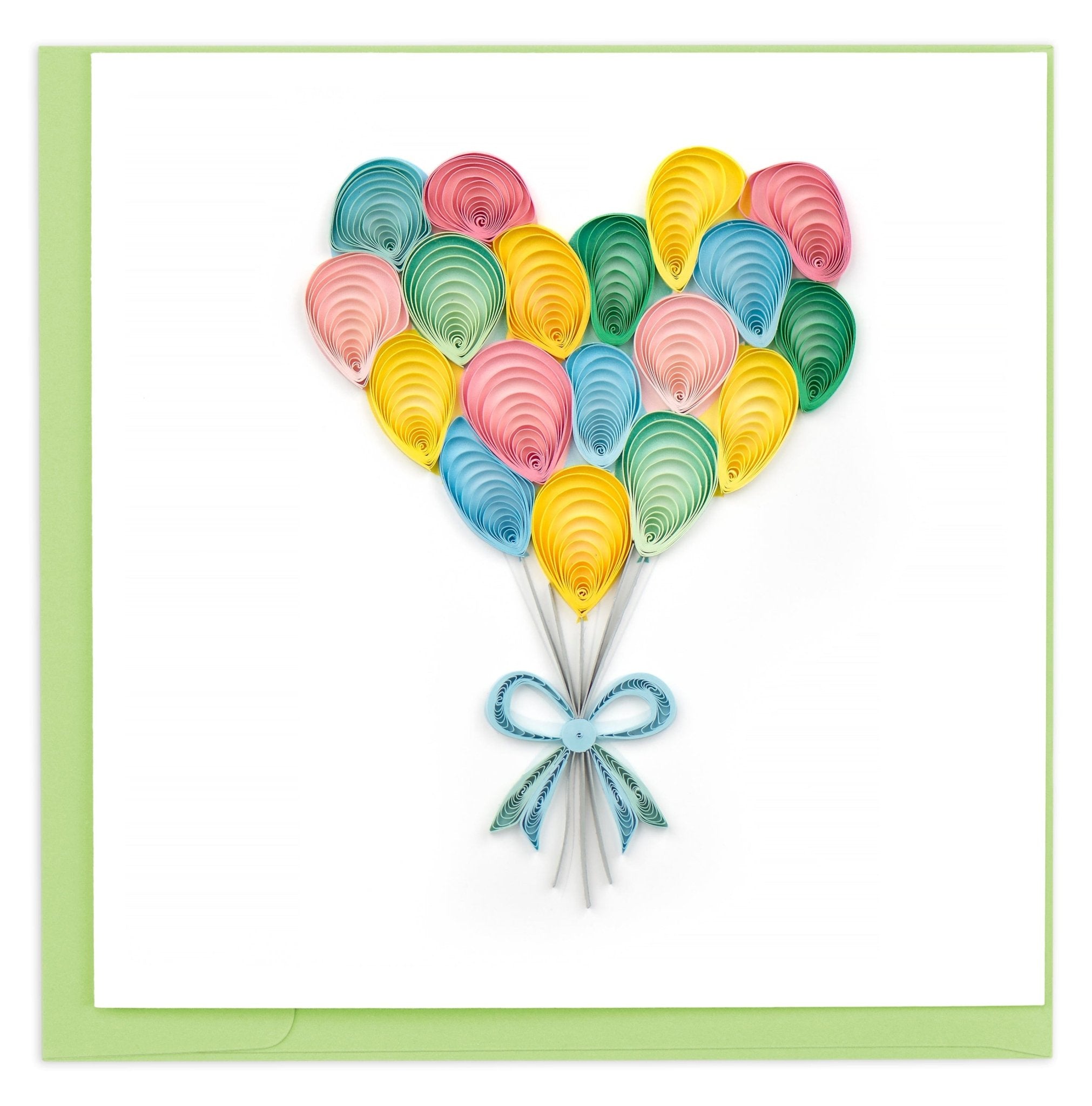 Quilled Heart Balloon Bunch Birthday Card - Quilling Card - Greeting Card