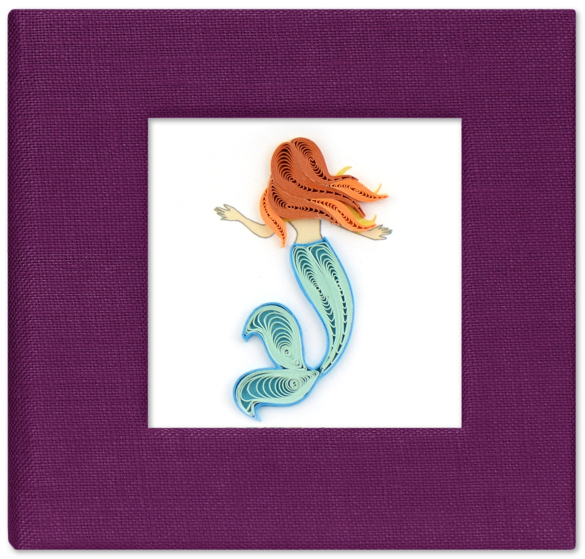 Quilled Mermaid Sticky Note Pad Cover - Quilling Card - Sticky Note Cover