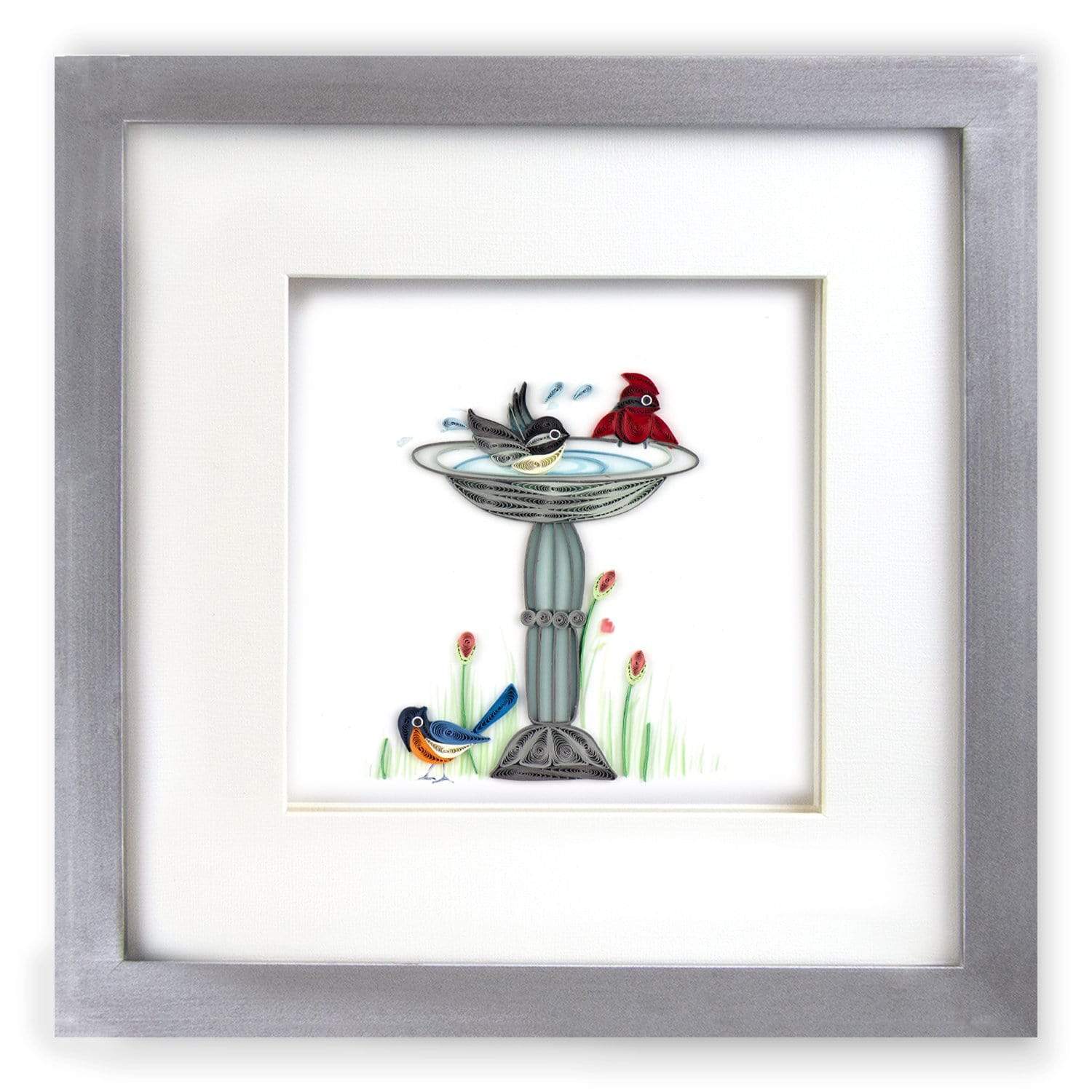 Brushed Silver Shadow Box Frame (6x6in) - Quilling Card - Frame