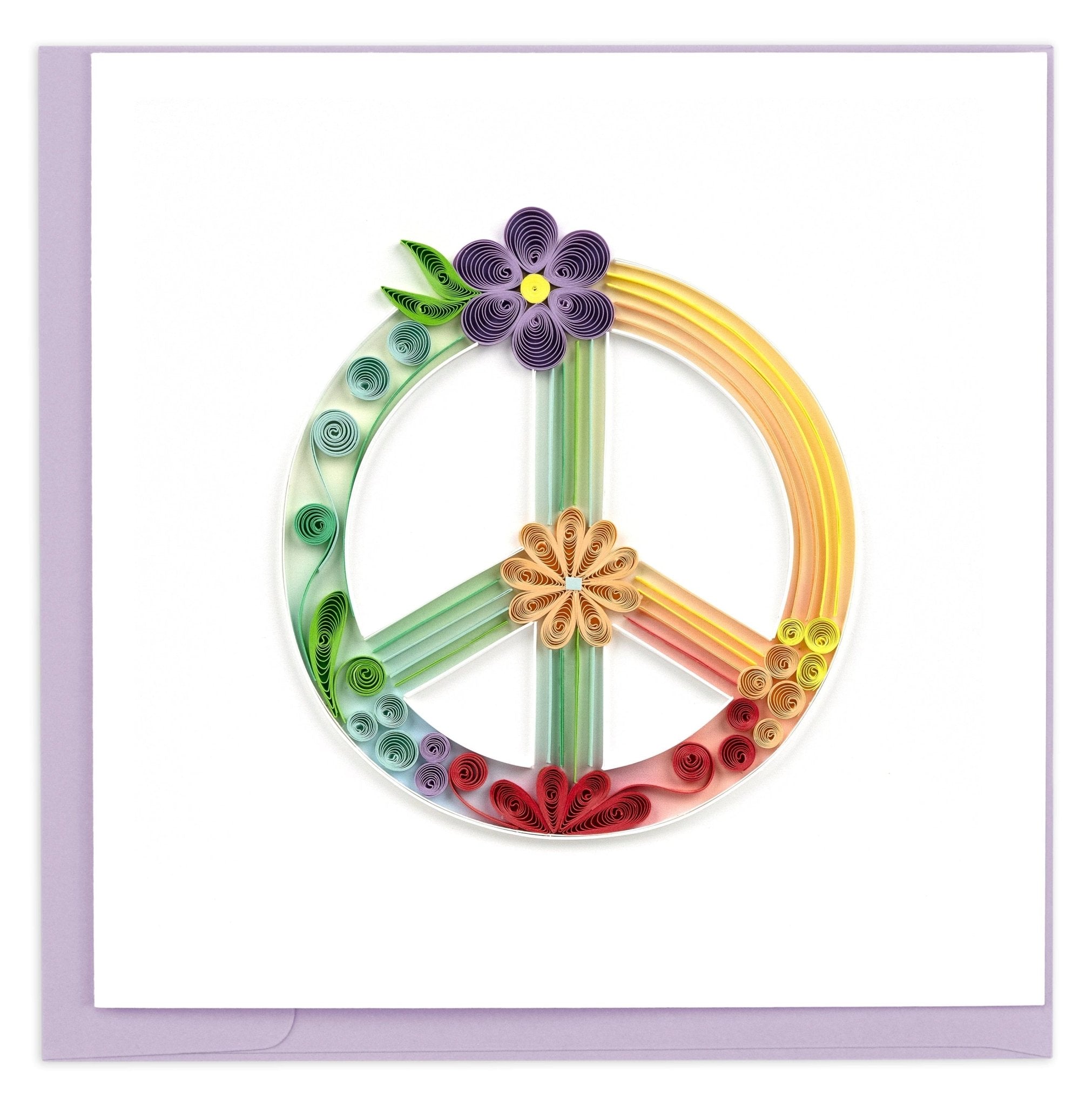 Quilled Peace Sign Greeting Card - Quilling Card - Greeting Card