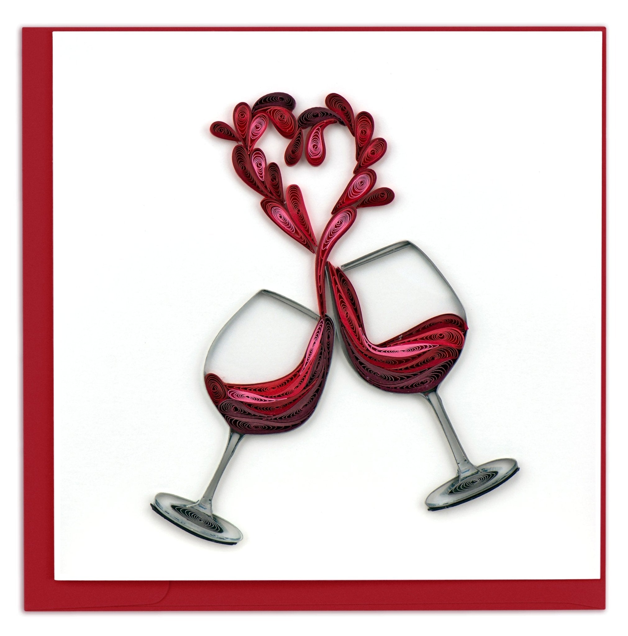 Quilled Toast to Love Greeting Card - Quilling Card - Greeting Card
