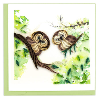Quilled Owlets Greeting Card - Quilling Card - Greeting Card
