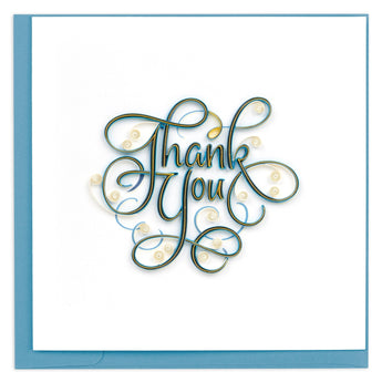 Quilled Thank You Greeting Card - Quilling Card - Greeting Card
