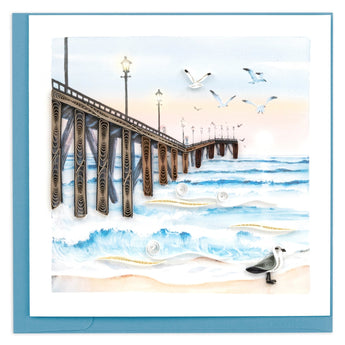 Quilled Pier Greeting Card - Quilling Card - Greeting Card