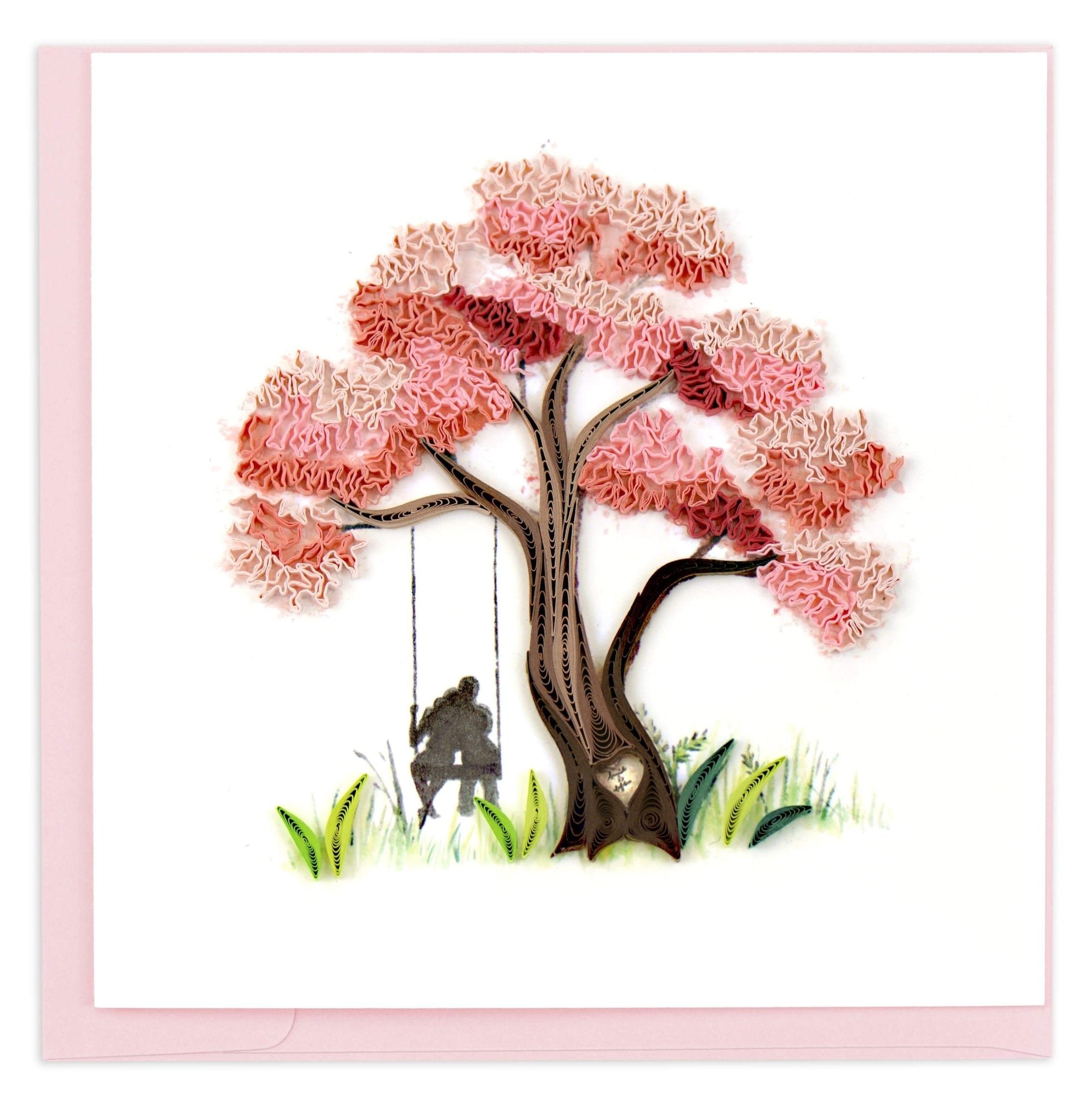 Quilled Blossoming Love Greeting Card - Quilling Card - Greeting Card