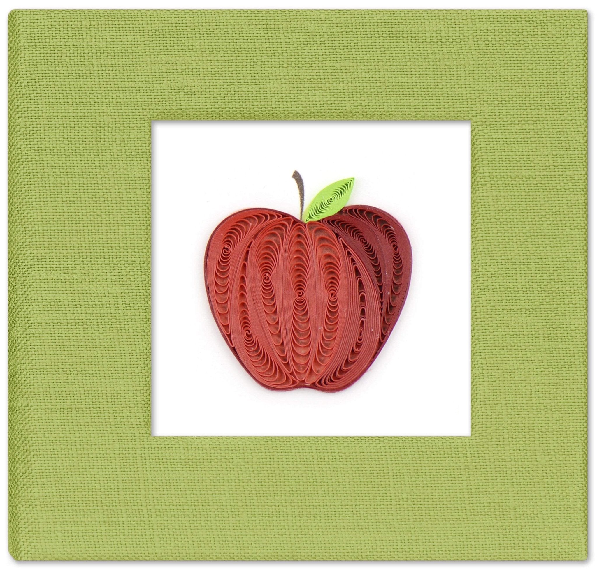 Quilled Apple Sticky Note Pad Cover - Quilling Card - Sticky Note Cover