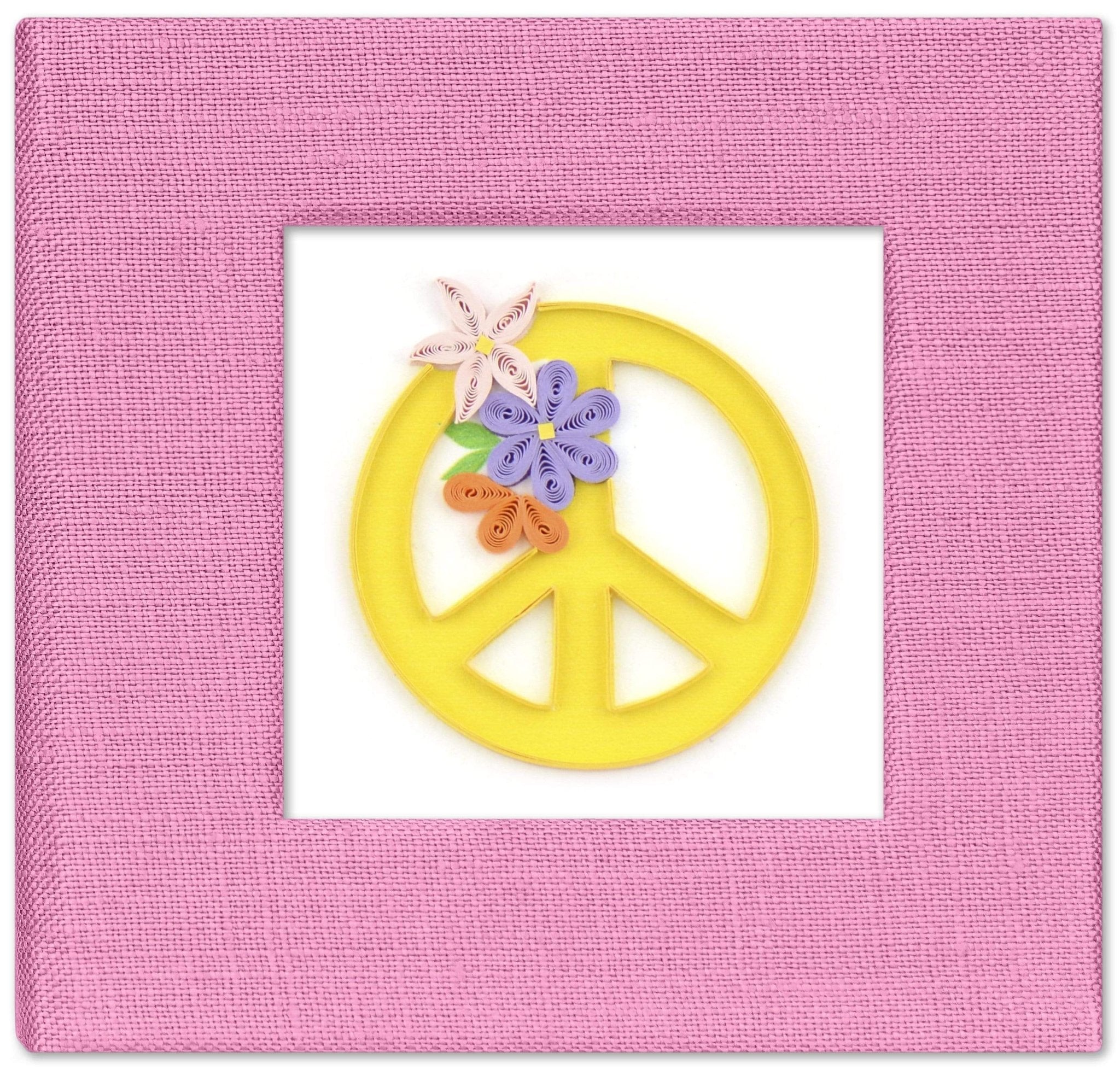 Quilled Peace Sign Sticky Note Pad Cover - Quilling Card - Sticky Note Cover