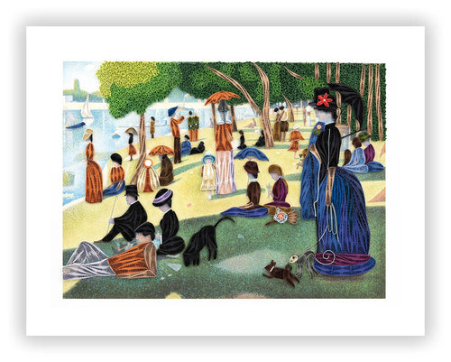 Quilled art-sexed version of A Sunday Afternoon on the Island of La Grande Jatte, Seurat