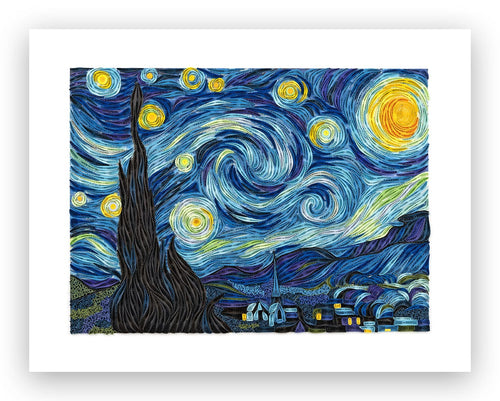 Quilled Art Starry Night, Van Gogh