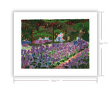 Quilled Art-Size Artist Series - The Artist's Garden at Giverny, Monet with dimensions