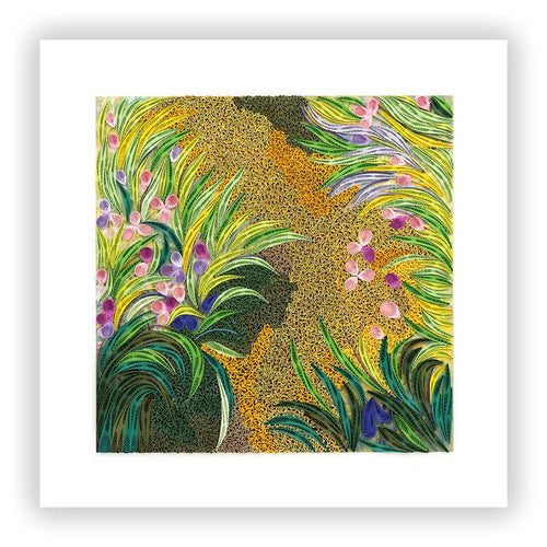 Quilled Art-Size Artist Series - The Path through the Irises, Monet