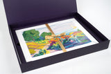 Quilled Art-Size Artist Series - Two Women by the Shore, Mediterranean, Cross in luxury gift box