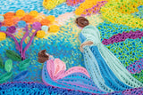 Detail shot of Quilled Art-Size Artist Series - Two Women by the Shore, Mediterranean, Cross