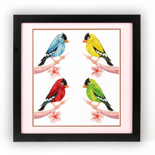 Limited Edition  Art  - Quilled Cardinals