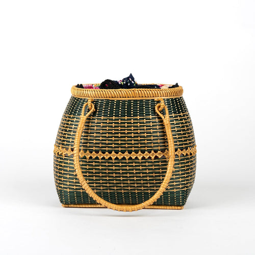 Hand-woven Bamboo Bag | Gone to Market (Green)