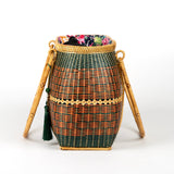 Hand-woven Bamboo Bag | Infinity Weave (Green)