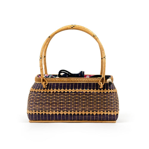 Hand-woven Bamboo Bag | Picnic Ready (Purple)