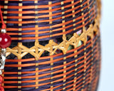 Hand-woven Bamboo Bag | Round About (Purple)
