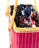 Hand-woven Bamboo Bag | Totally Totes (Pink)
