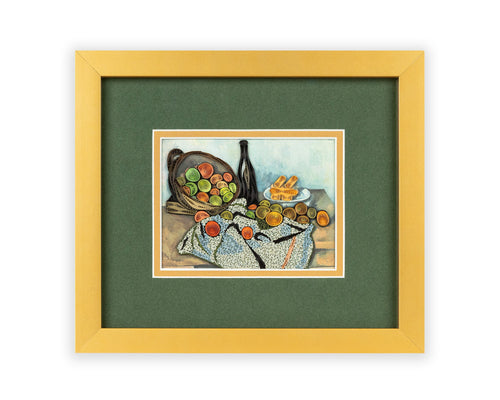 Framed Artist Series - Quilled The Basket of Apples, Cezanne